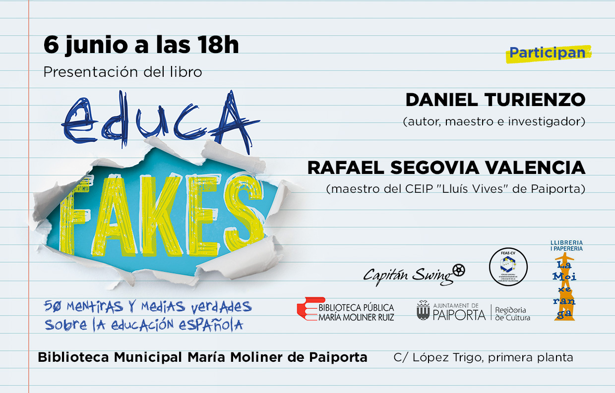 Presentación del libro ‘Educafakes’ en Paiporta